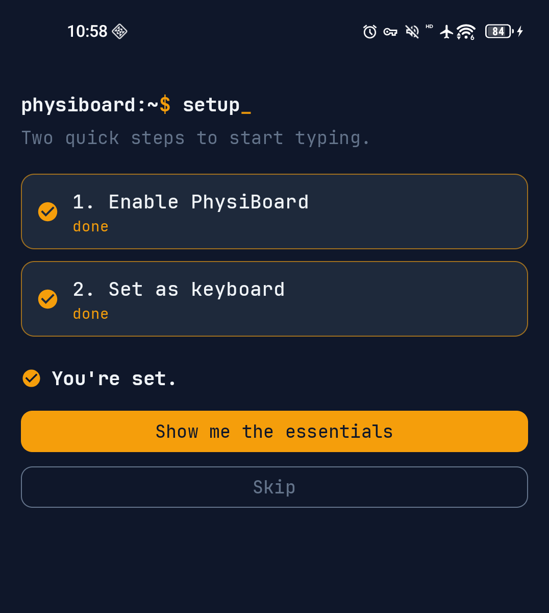 Two-step onboarding