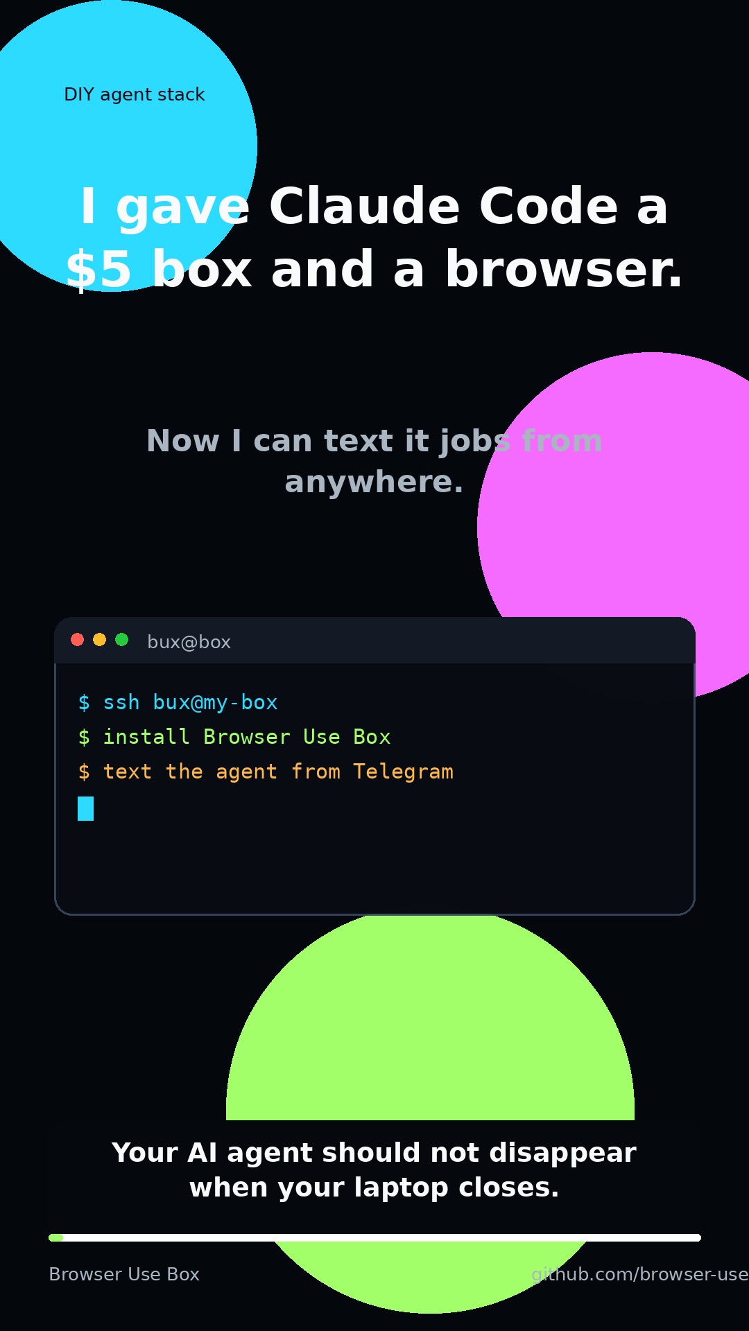 Watch the 14-second Browser Use Box demo on TikTok