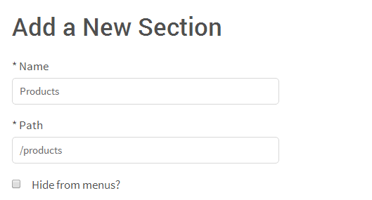 Add a Section