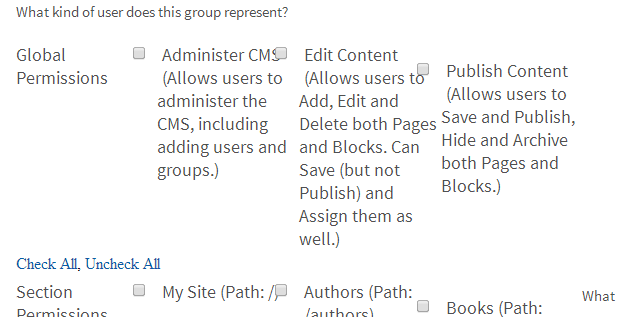 CMS Permissions