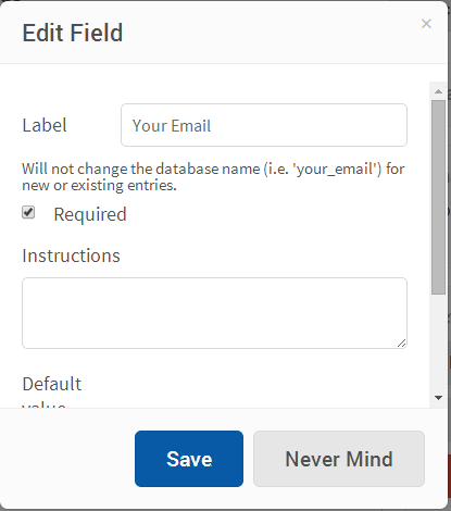 Edit Form Field