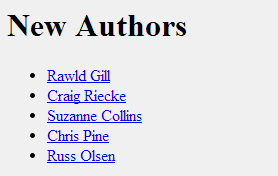 New Authors Portlet Run 2