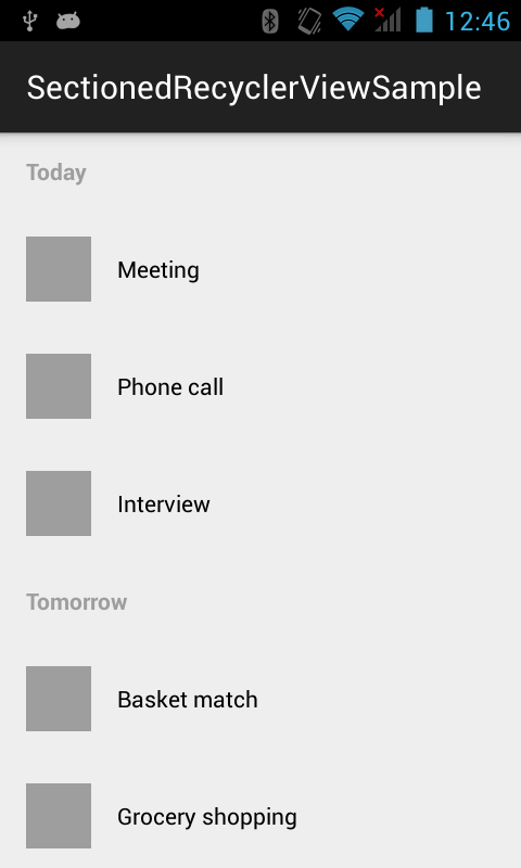 SimpleSectionedAdapter screenshot