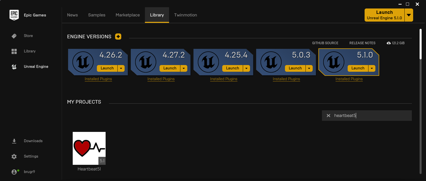 UE Project Heartbeat in Epic Games Launcher