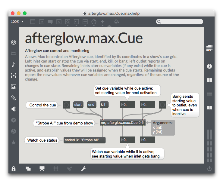 mxj afterglow.max.Cue