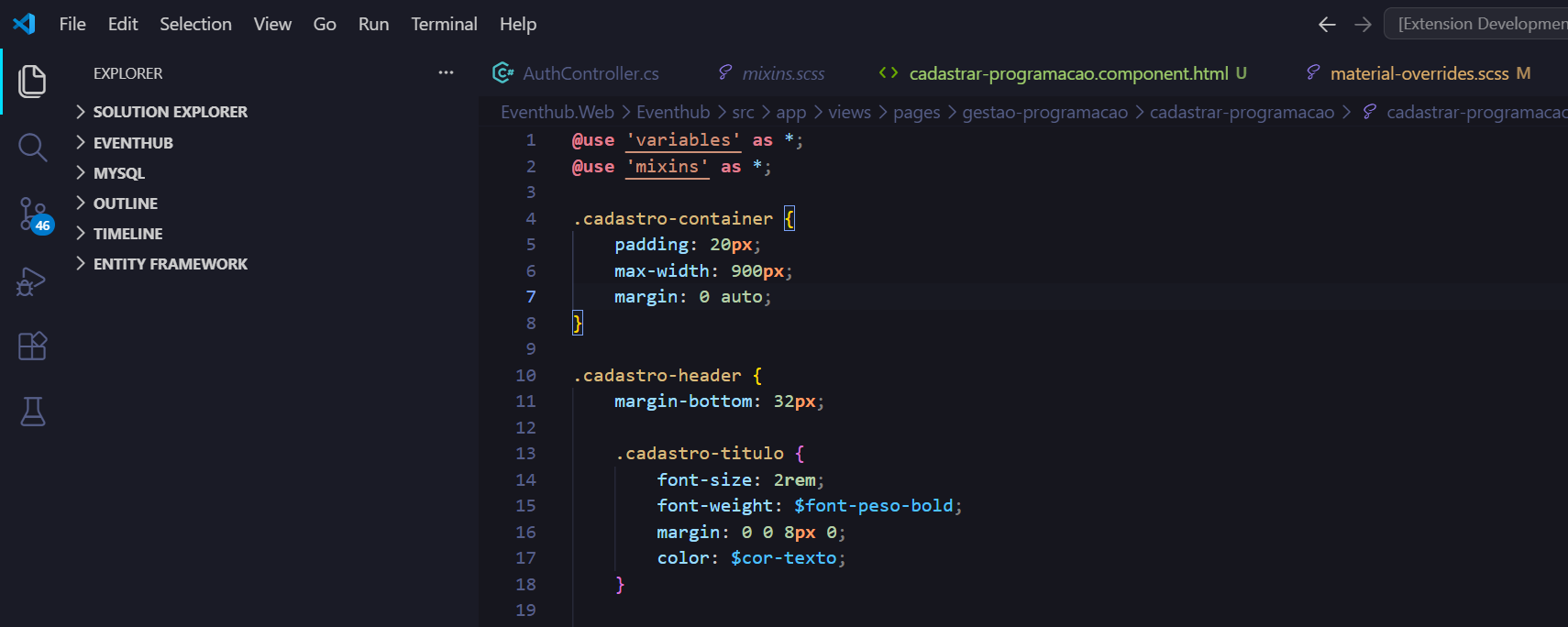 SCSS with Neon Storm