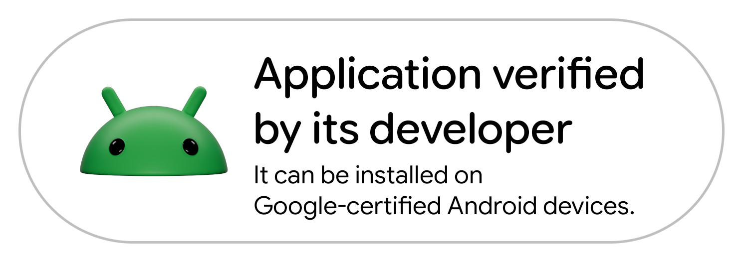 Application verified by its developer