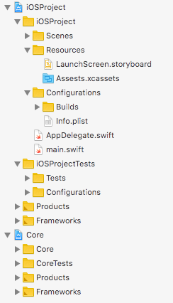 xcode-project-structure