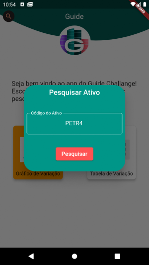 Busca pelo ticker do ativo