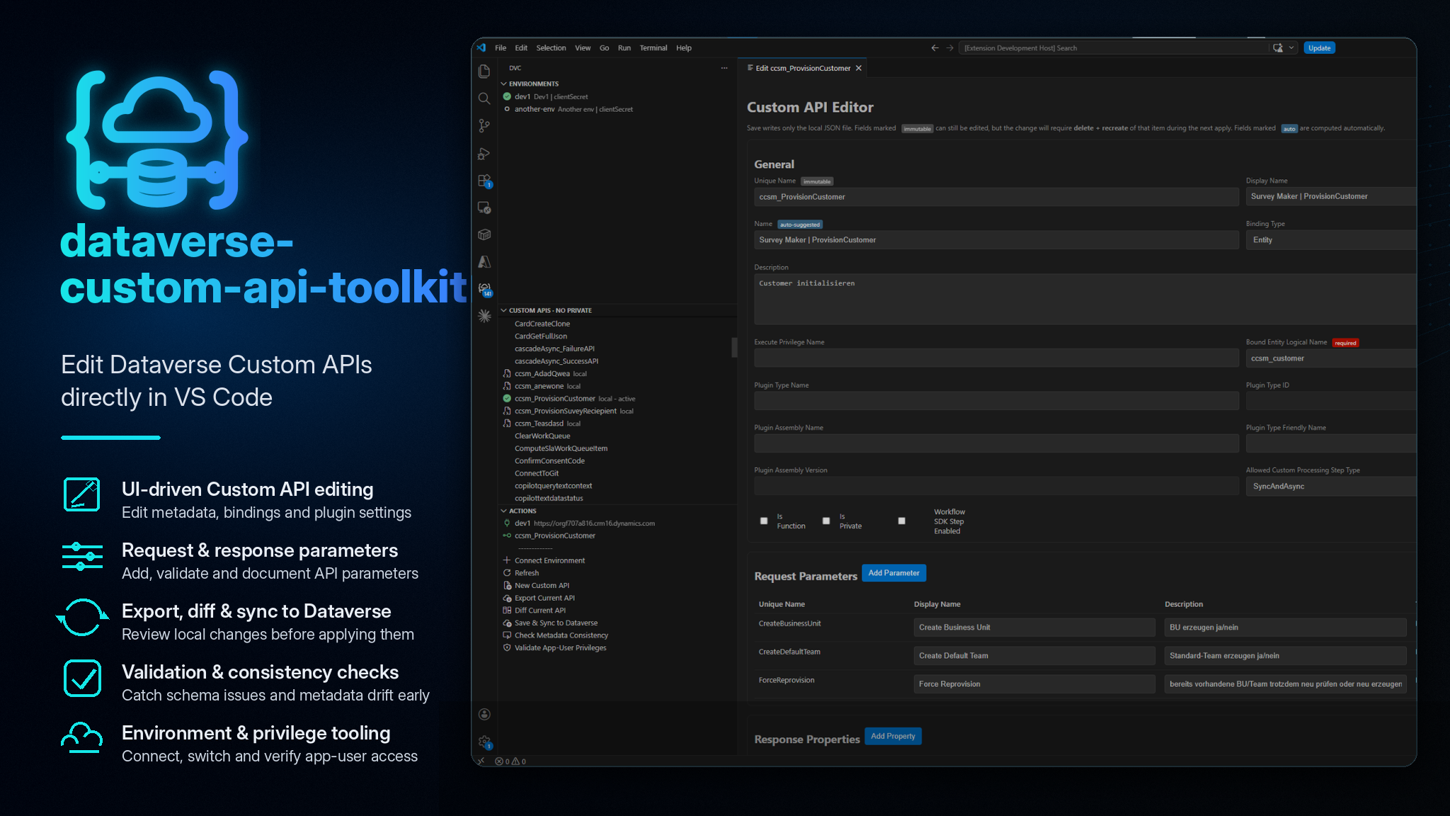Dataverse Custom API Toolkit
