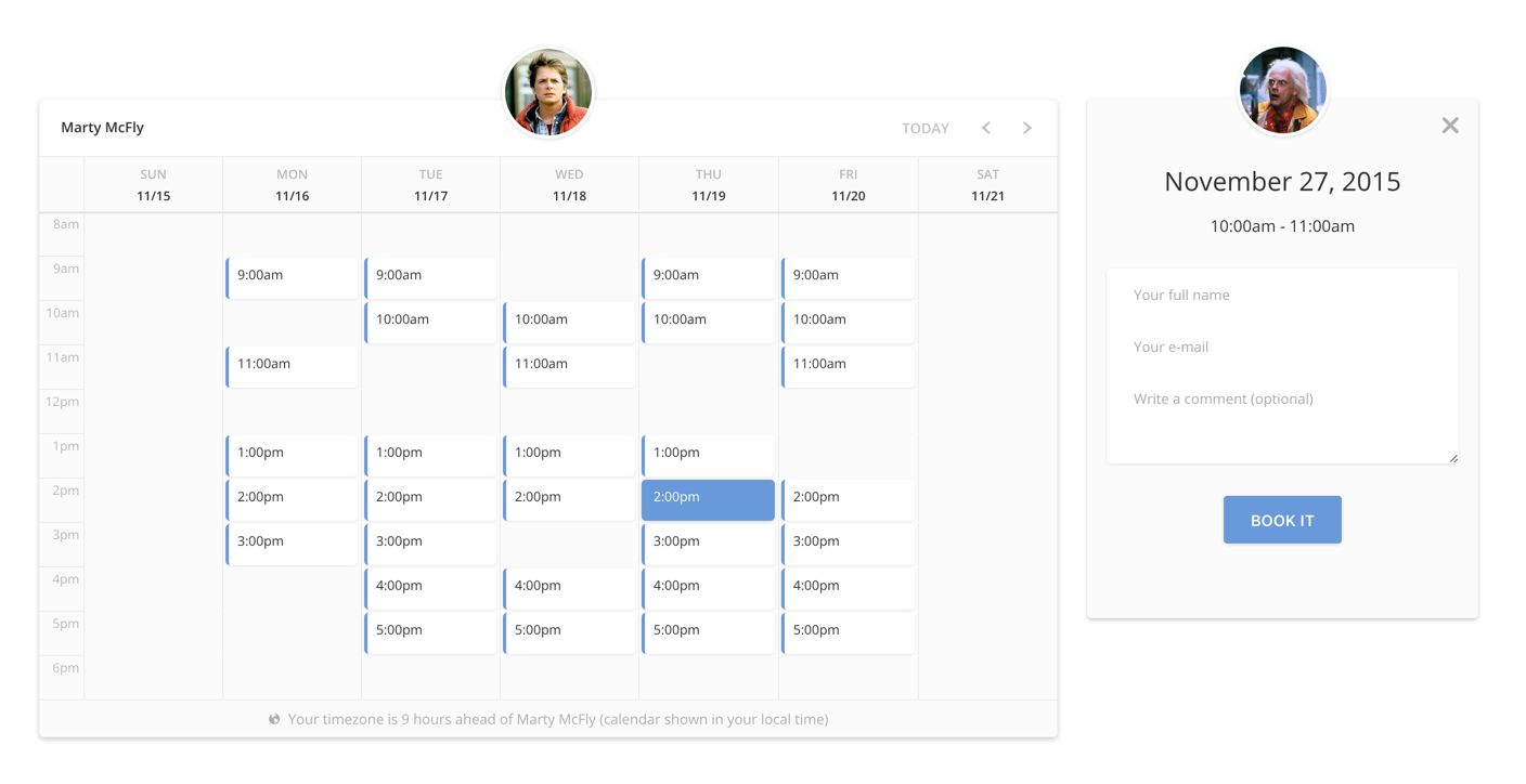 Booking.js Screenshot