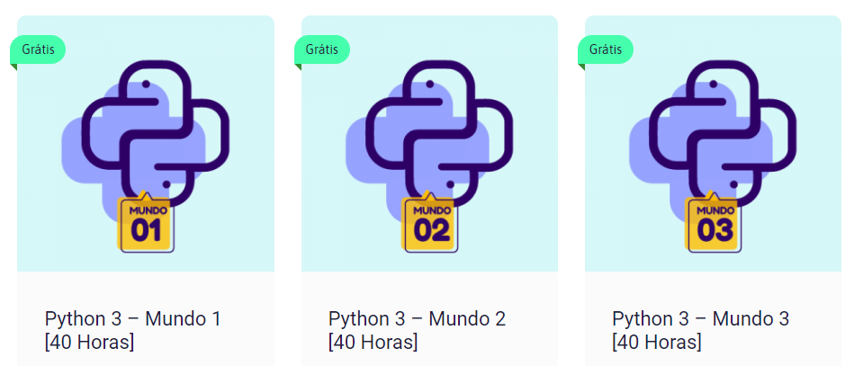 Curso Python 3 - Mundos 1, 2 e 3 [Curso em Vídeo]