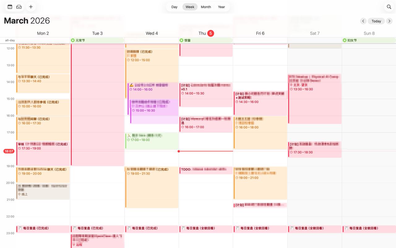 Demo 3 - Weekly view