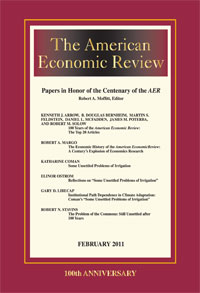 《American Economics Review》（AER，美国经济评论）封面