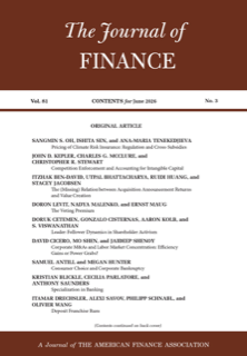 Journal of Finance