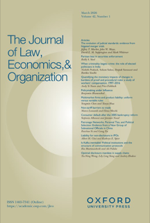 Journal of Law, Economics, and Organization