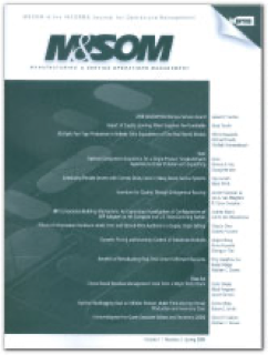 Manufacturing & Service Operations Management