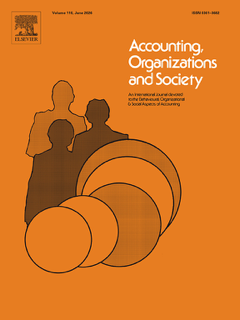 《Accounting, Organizations and Society》