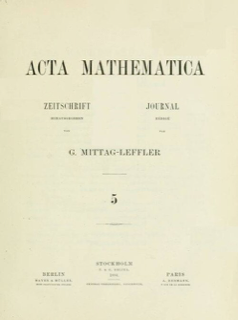 Acta Mathematica