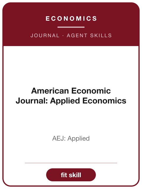 《American Economic Journal: Applied Economics》