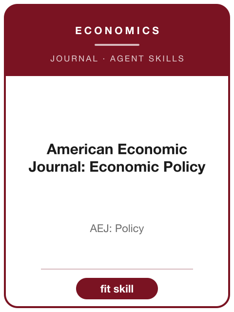 《American Economic Journal: Economic Policy》