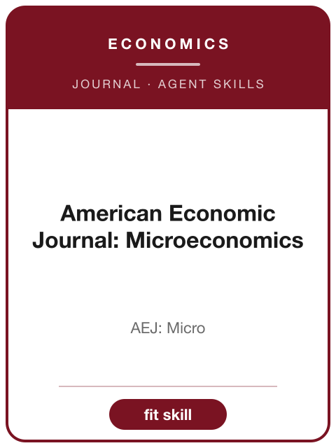 《American Economic Journal: Microeconomics》
