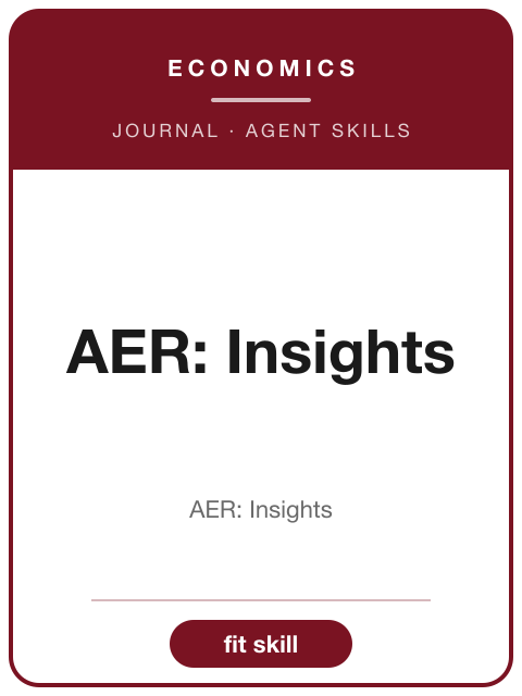 《AER: Insights》