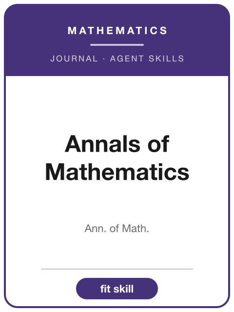 Annals of Mathematics
