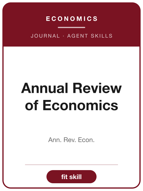 《Annual Review of Economics》