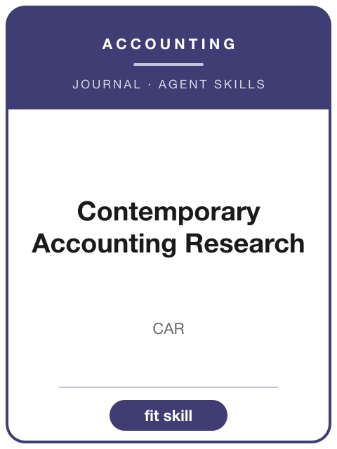 Contemporary Accounting Research