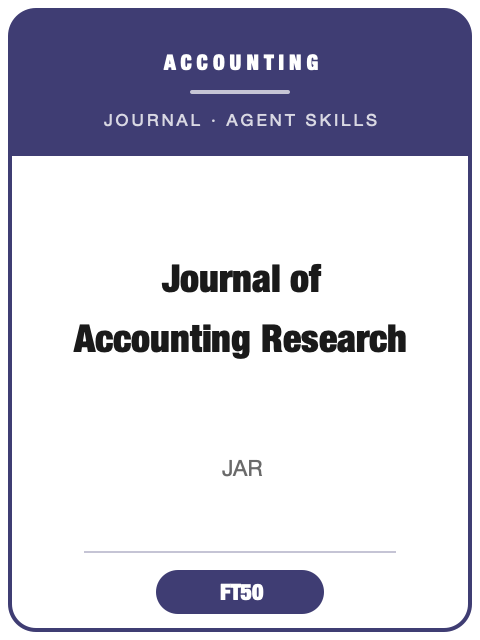 Journal of Accounting Research