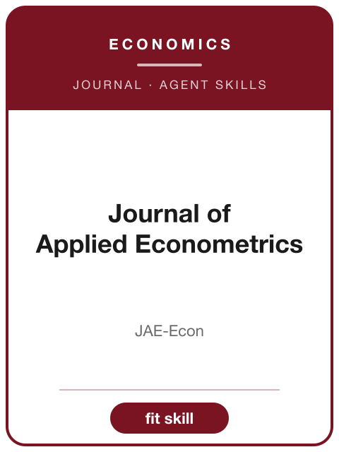 Journal of Applied Econometrics