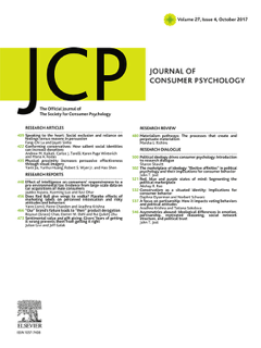 《Journal of Consumer Psychology》