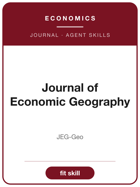 《Journal of Economic Geography》
