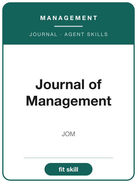 《Journal of Management》