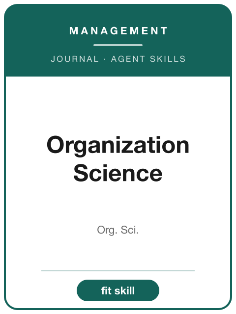 Organization Science