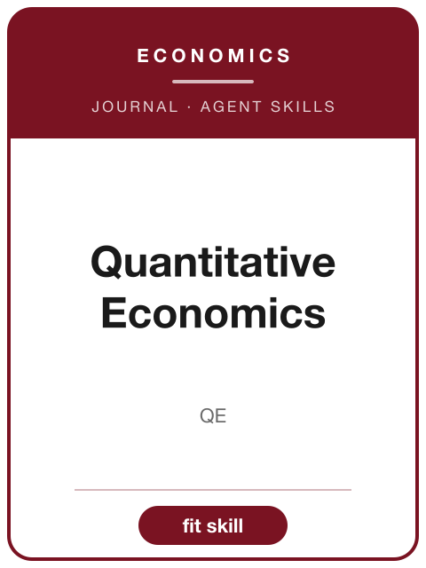 Quantitative Economics