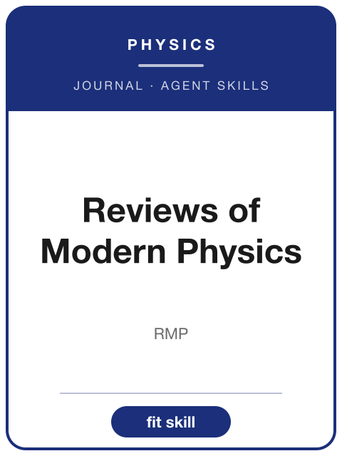 《Reviews of Modern Physics》