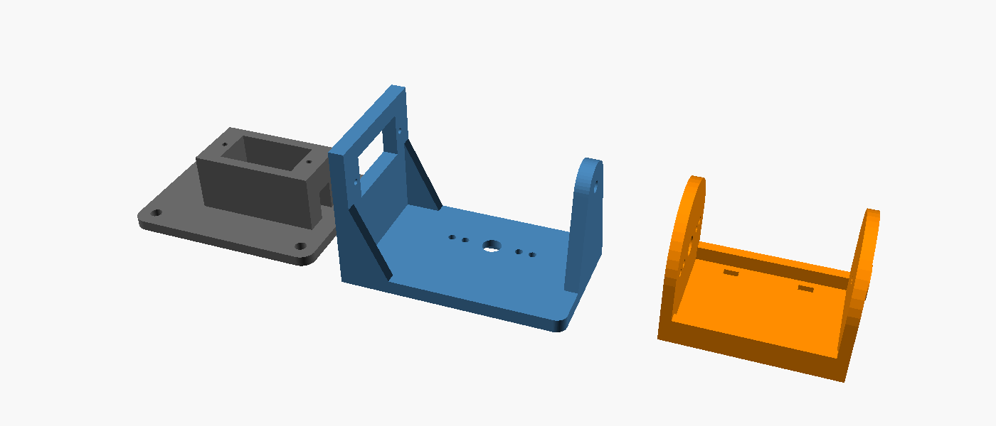 The three printed parts