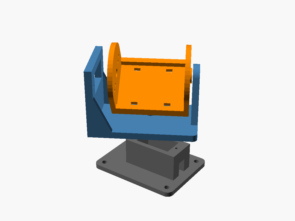 Pan-tilt mount render
