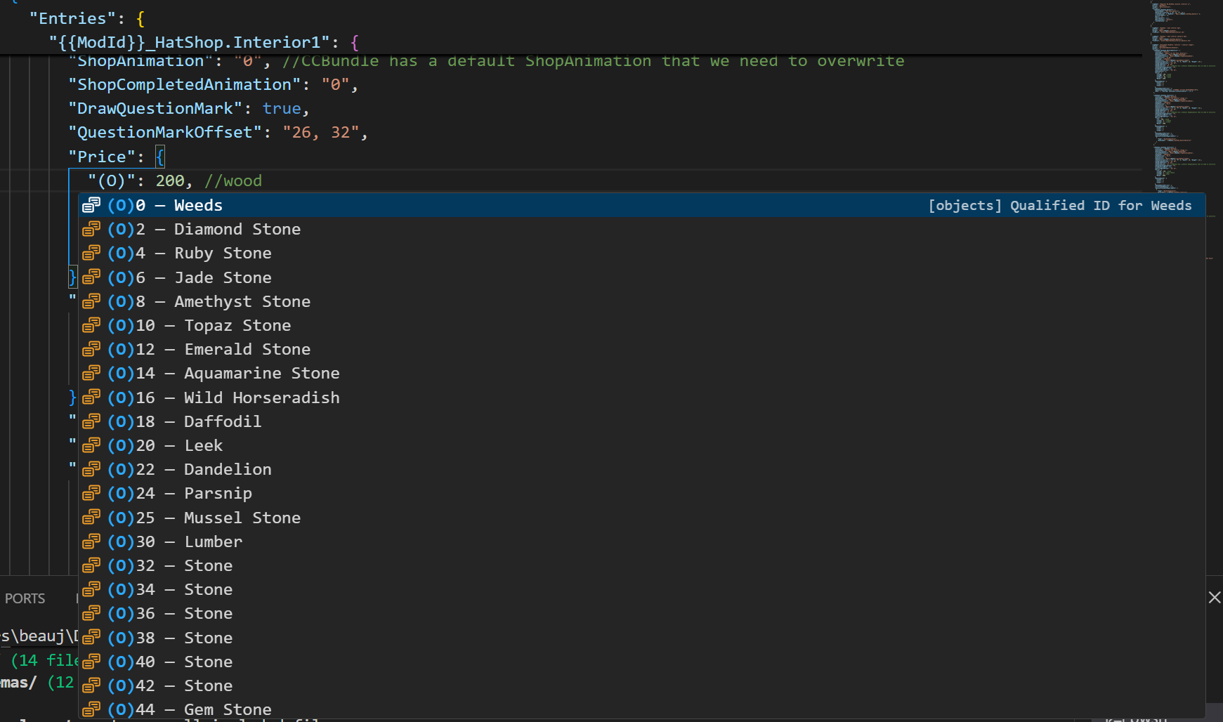 Ctrl + Space Item Completion
