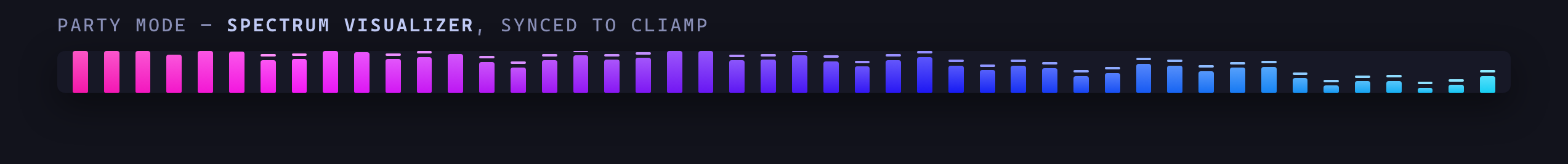 Party Mode spectrum visualizer