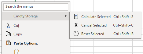 Excel Context Menu