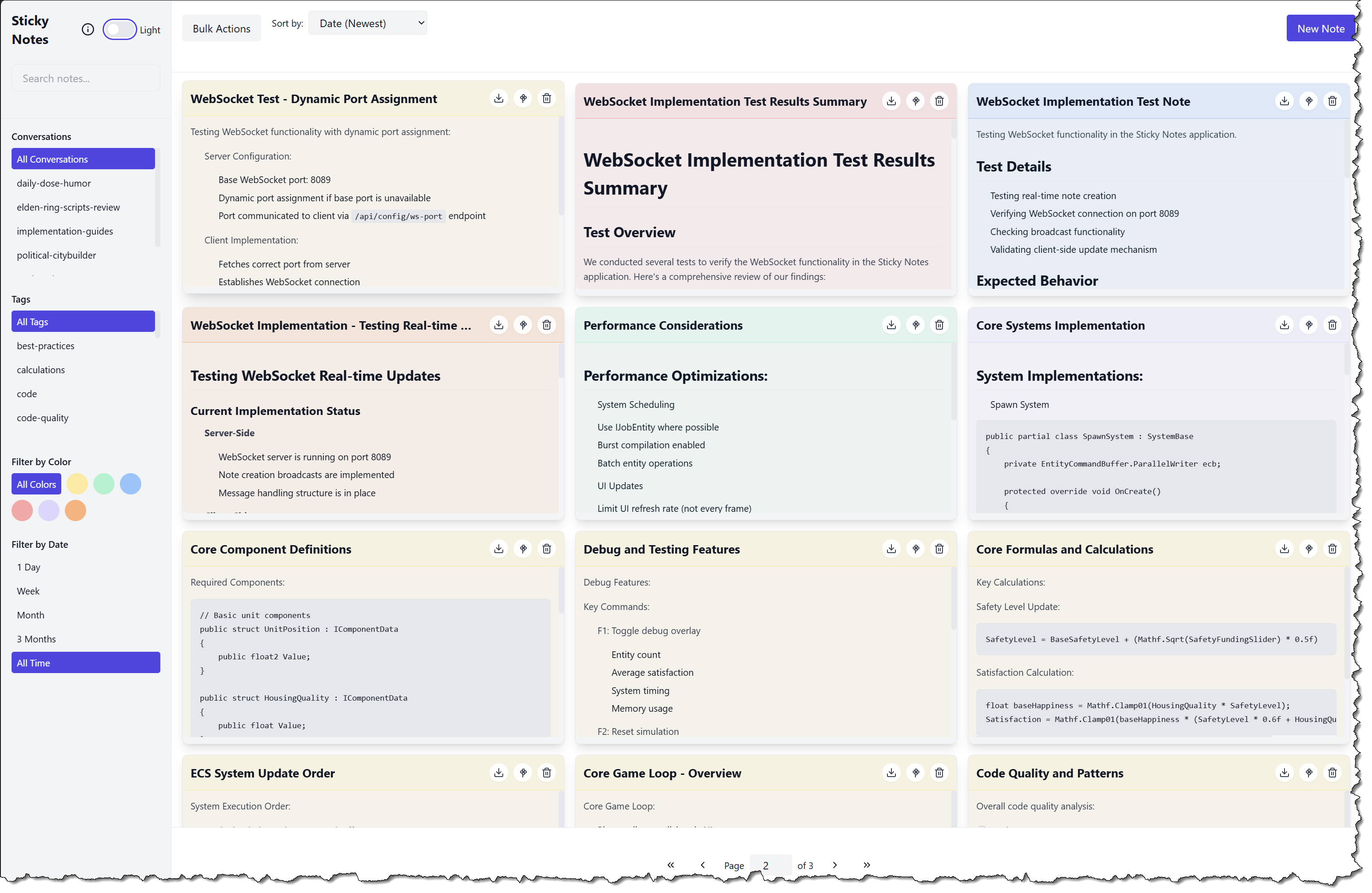 Sticky Notes UI