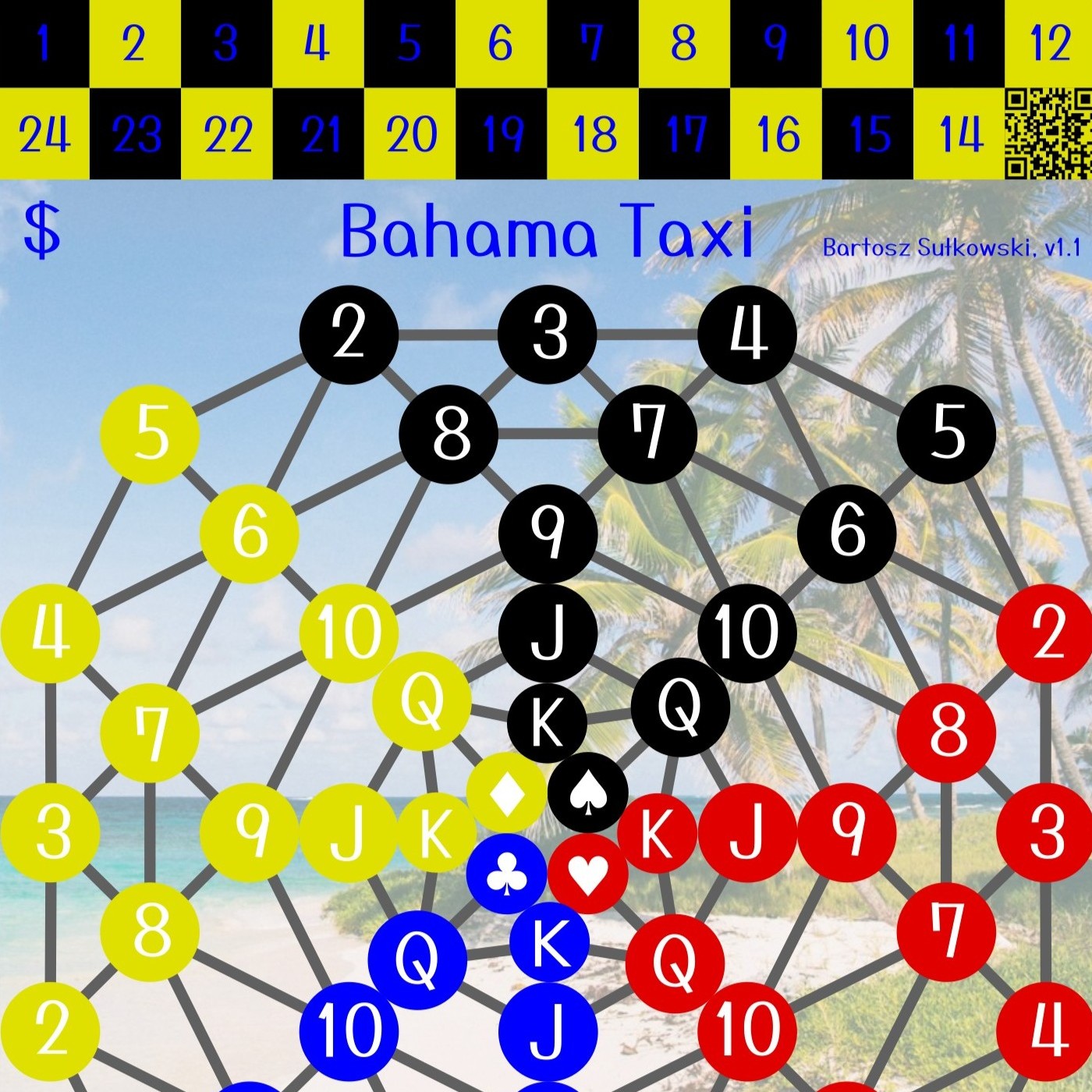 Bahama Taxi — board detail