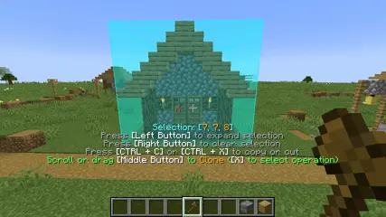 GIF showing off duplicating a village house