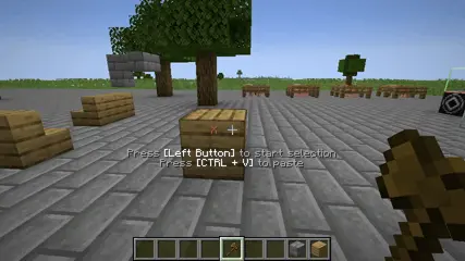 GIF showing off duplicating a single block into a wall