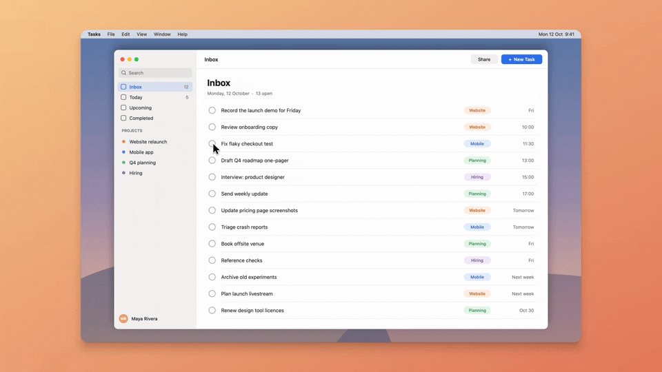 Reelbird zooming in on a click, the link being copied, then zooming back out