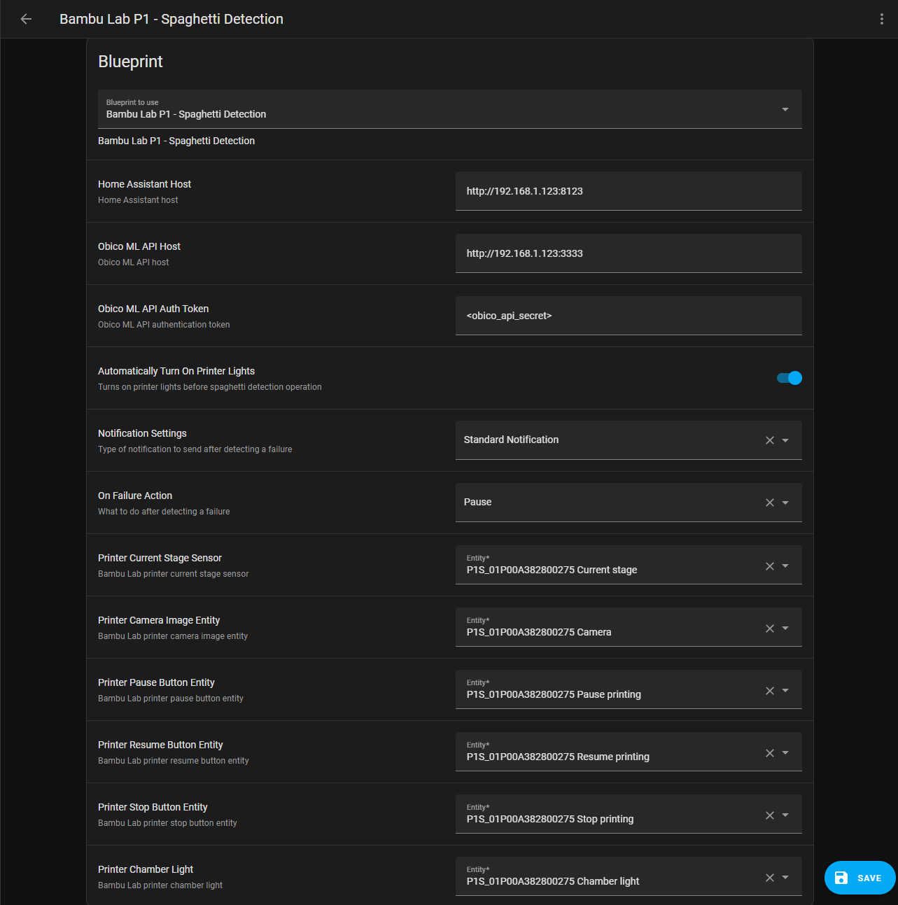 Configure the automation