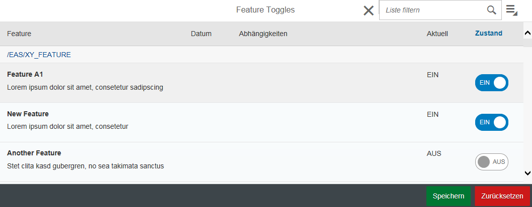 Featuretoggle Gui